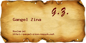 Gangel Zina névjegykártya